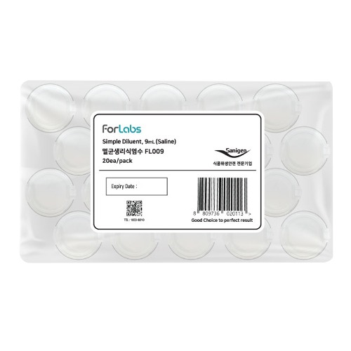 ForLabs Simple Diluent, 9mL Saline 멸균희석액 20개/pack